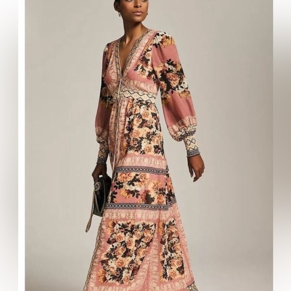 Vineet Bahl rose patterned maxi dress